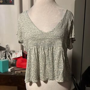 🆑FINAL PRICE‼️ Lucky brand large floral mint top
